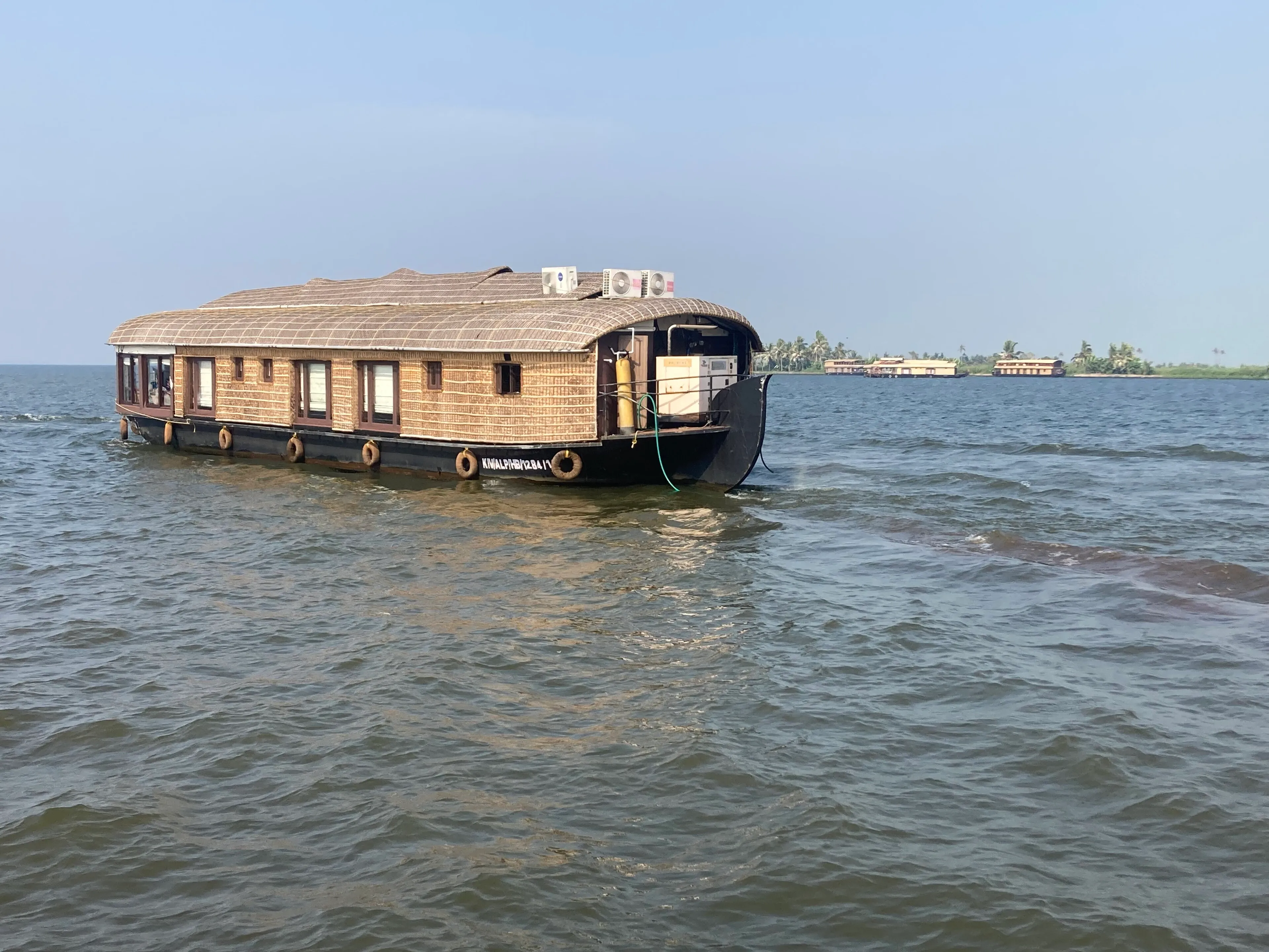 Alleppey Kerala houseboat dining area with authentic Kerala cuisine served on the backwaters